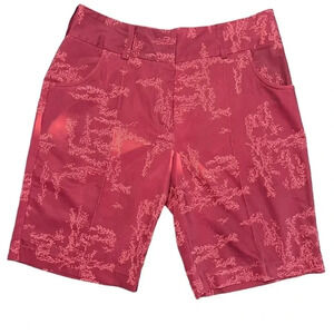 Women's Red Patterned Shorts